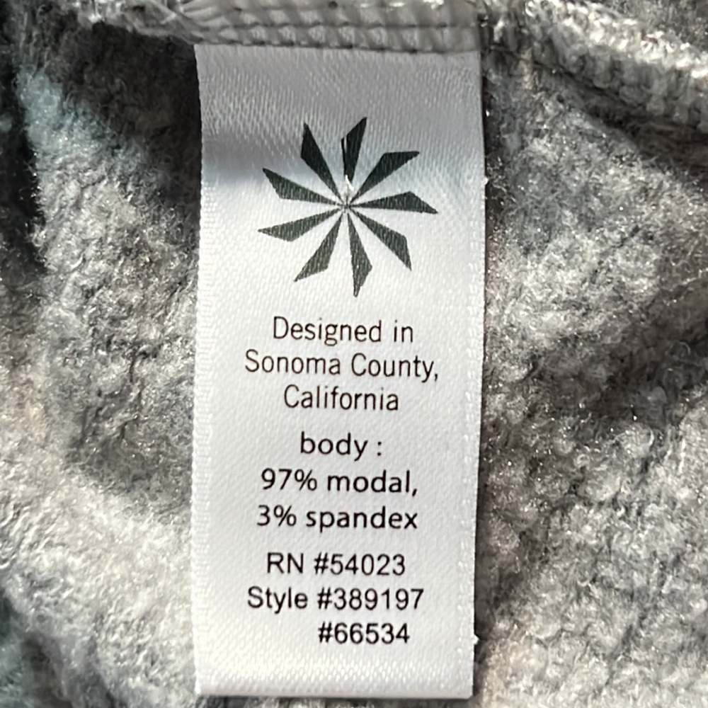 Athleta EUC v neck gray and black sleeveless sweatshirt dress. Size small - Picture 3 of 5